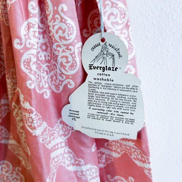 VINTAGE 1950s Deadstock Never Worn Everglaze 100% Cotton Day Dress - Picture 5 of 9